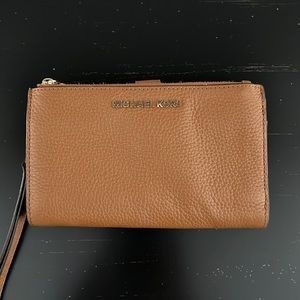 Brown Michael Kors Wristlet